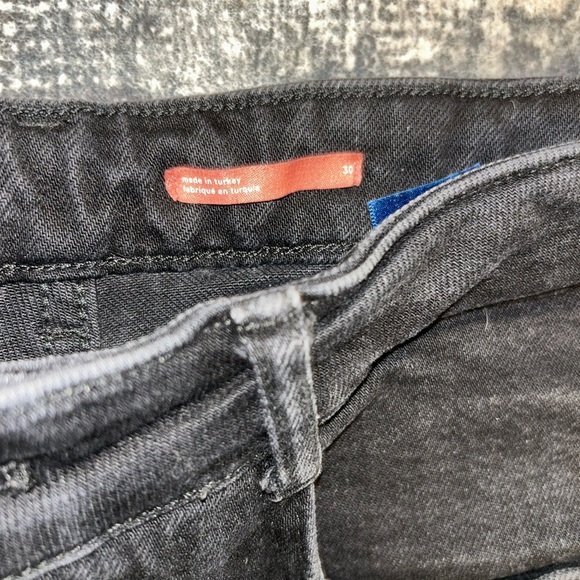 Anthropologie Pilcro Split Hem Straight Leg Jeans Women's 30 High Rise Black - Picture 6 of 6